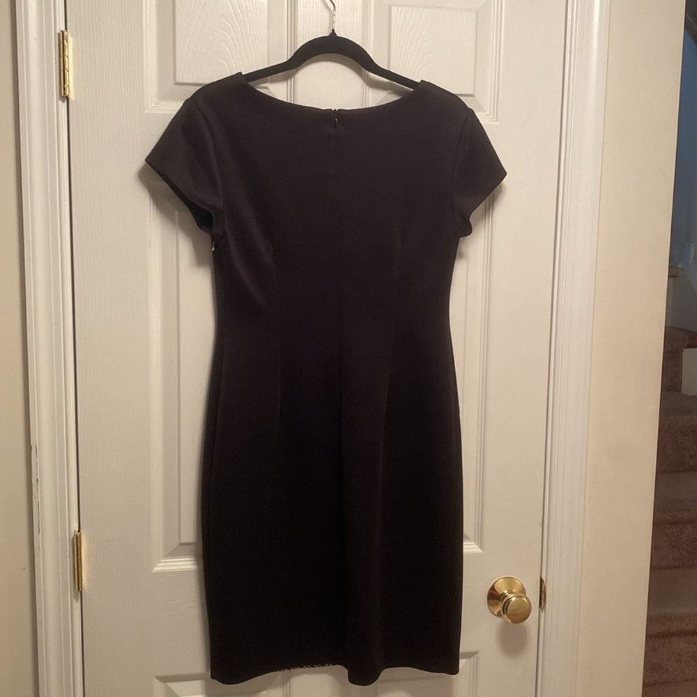 NWOT Connected Apparel Black/Tan Dress…size 6 - Picture 2 of 5